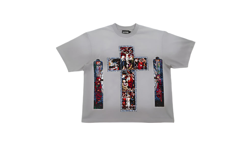 Washed Grey Sacred Glass Tee