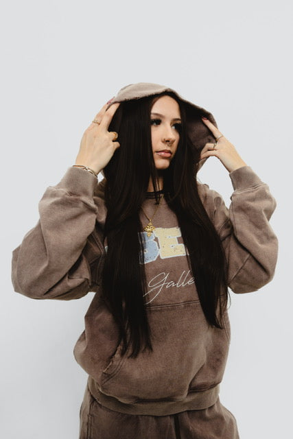 Washed Mocha Hoodie Set