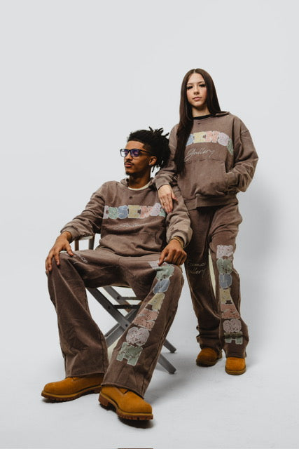 Washed Mocha Hoodie Set