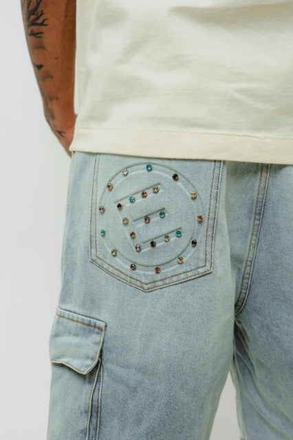 Studded Denim Jorts