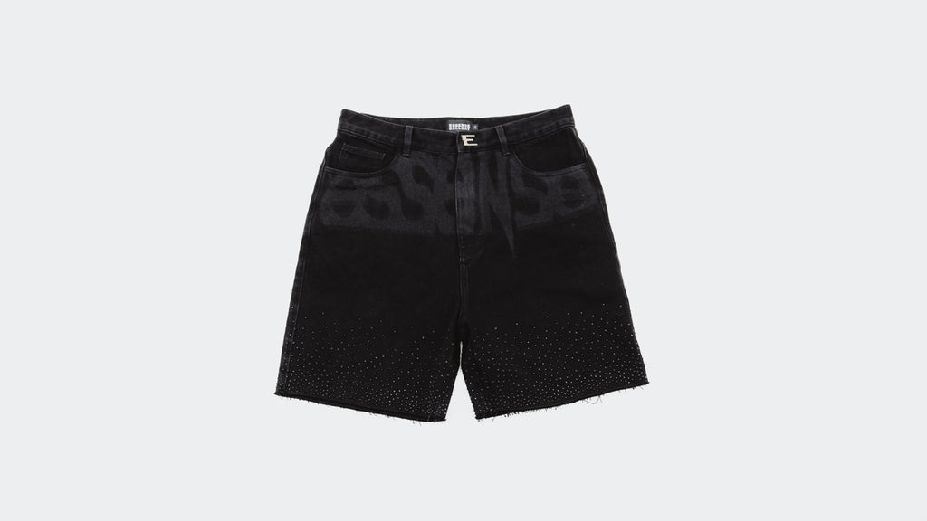 Midnight Glare Rhinestone Shorts