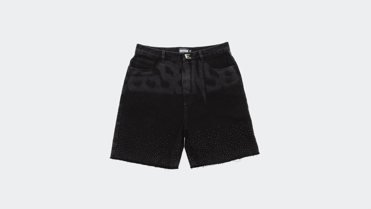 Midnight Glare Rhinestone Shorts