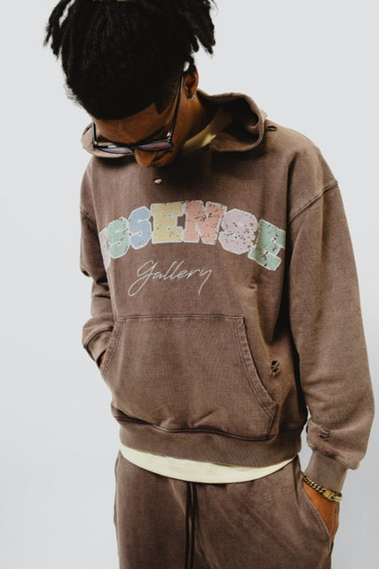 Washed Mocha Hoodie Set