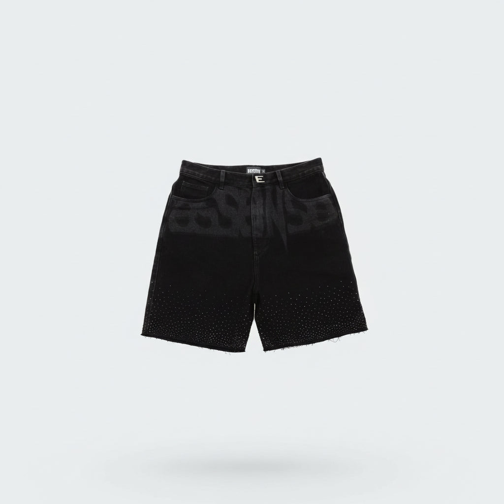 Midnight Glare Rhinestone Shorts