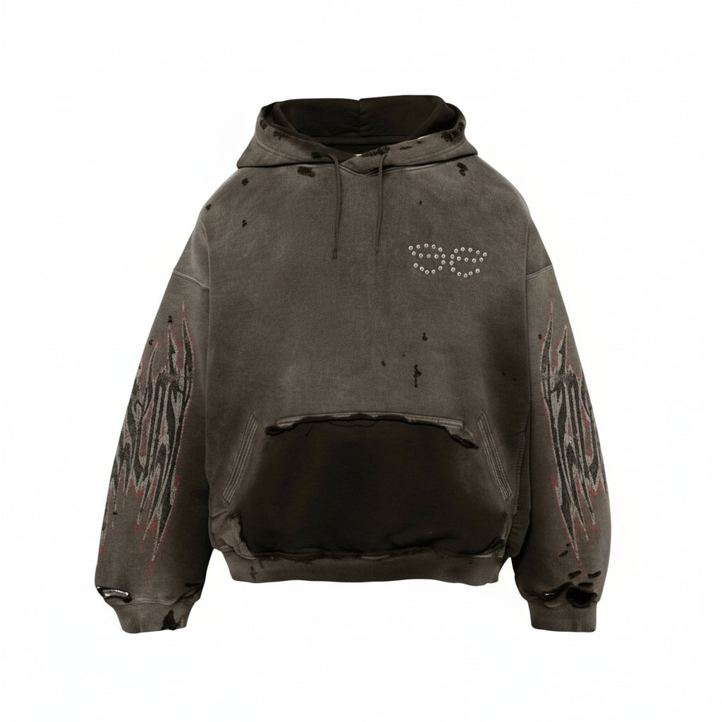 Washed Mocha Hoodie Set