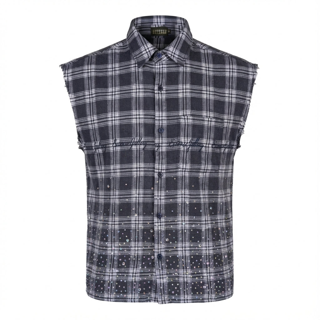 Midnight Haze Sleeveless Flannel